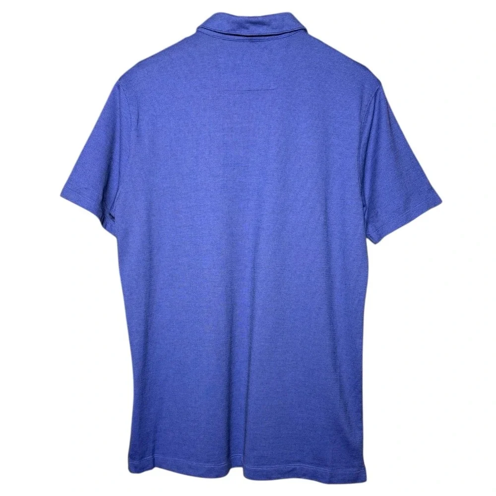 Banana‎ Republic Dress Polo Shirt Mens Size L Blue Business Casual Short Sleeve